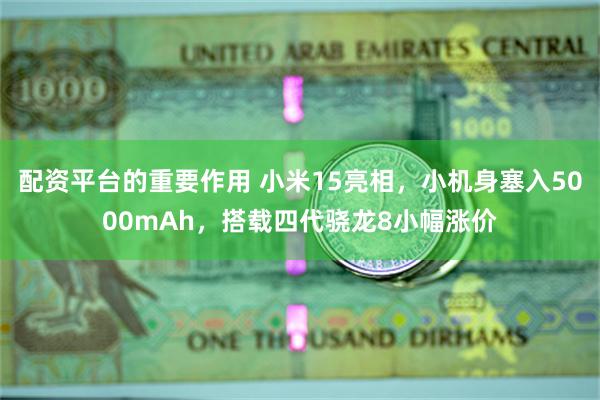 配资平台的重要作用 小米15亮相，小机身塞入5000mAh，搭载四代骁龙8小幅涨价