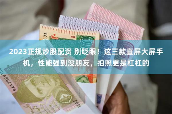 2023正规炒股配资 别眨眼！这三款直屏大屏手机，性能强到没朋友，拍照更是杠杠的