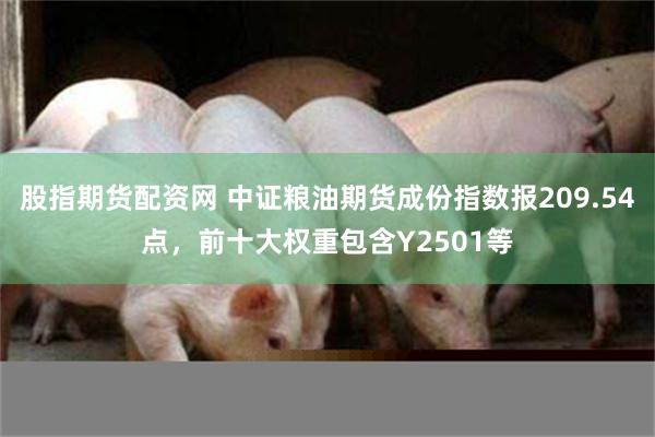 股指期货配资网 中证粮油期货成份指数报209.54点，前十大权重包含Y2501等