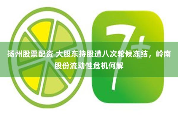 扬州股票配资 大股东持股遭八次轮候冻结，岭南股份流动性危机何解