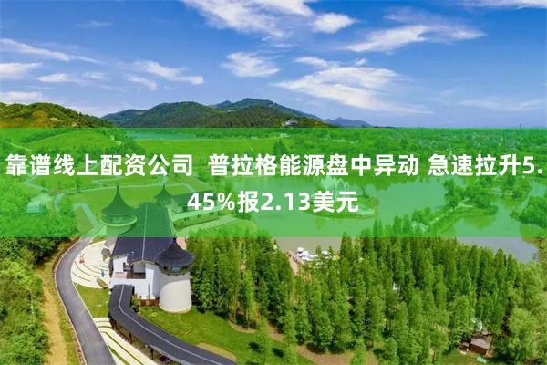 靠谱线上配资公司  普拉格能源盘中异动 急速拉升5.45%报2.13美元