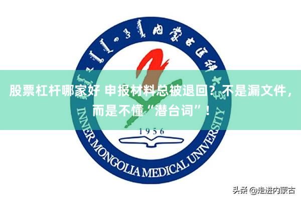股票杠杆哪家好 申报材料总被退回？不是漏文件，而是不懂“潜台词”！
