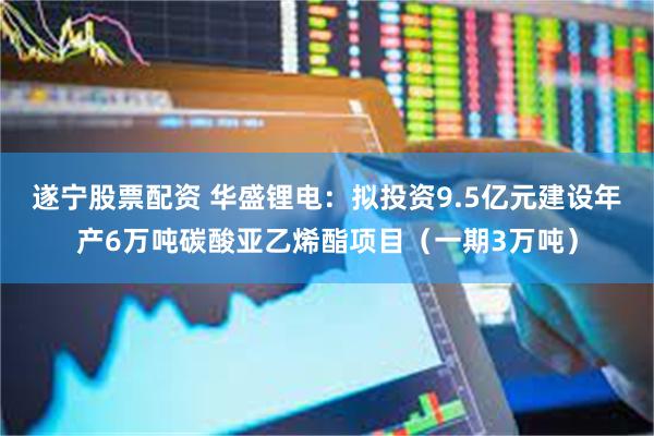 遂宁股票配资 华盛锂电：拟投资9.5亿元建设年产6万吨碳酸亚乙烯酯项目（一期3万吨）
