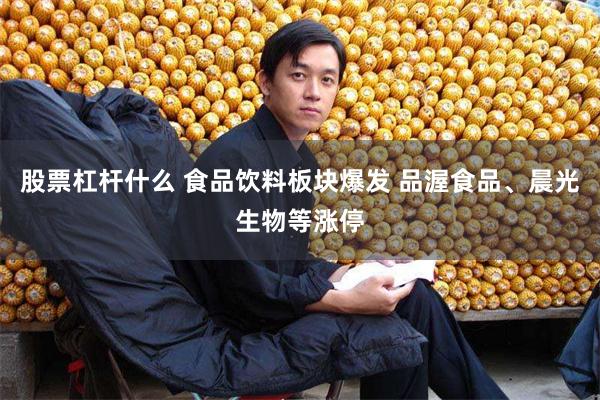 股票杠杆什么 食品饮料板块爆发 品渥食品、晨光生物等涨停