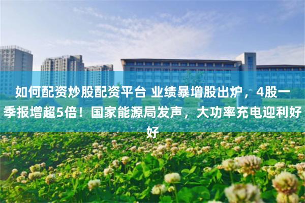 如何配资炒股配资平台 业绩暴增股出炉，4股一季报增超5倍！国家能源局发声，大功率充电迎利好