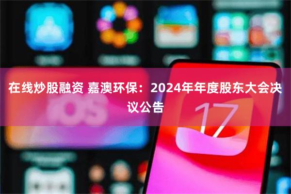 在线炒股融资 嘉澳环保：2024年年度股东大会决议公告