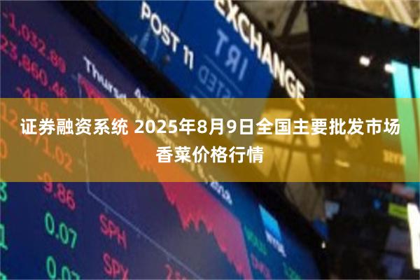 证券融资系统 2025年8月9日全国主要批发市场香菜价格行情